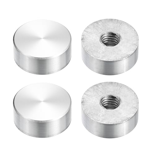 sourcing map M8 Gewinde 20mm Durchmesser Runde Form Aluminium Scheibe Hardware 4 Stück, Aluminium Kreis Scheibe Glasplatte Adapter für Glastisch sourcing map M8 Gewinde 20mm Durchmesser Runde Form Aluminium Scheibe Hardware 4 Stück, Aluminium Kreis Scheibe Glasplatte Adapter für Glastisch von sourcing map