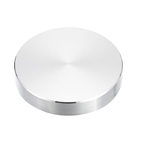 sourcing map M8 Gewinde 40mm Durchmesser Runde Form Aluminium Scheibe Hardware 1 Stück, Aluminium Kreis Scheibe Glasplatte Adapter für Glastisch von sourcing map
