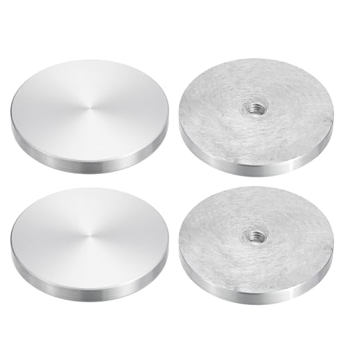 sourcing map M8 Gewinde 60mm Durchmesser Runde Form Aluminium Scheibe Hardware 4 Stück, Aluminium Kreis Scheibe Glasplatte Adapter für Glastisch sourcing map M8 Gewinde 60mm Durchmesser Runde Form Aluminium Scheibe Hardware 4 Stück, Aluminium Kreis Scheibe Glasplatte Adapter für Glastisch von sourcing map