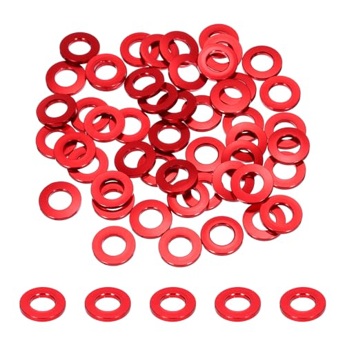 sourcing map M8 flache Unterlegscheibe, Aluminiumdichtung, eloxiert, Senkkopf, Lochdurchmesser 8 mm, runde Unterlegscheiben für Schrauben RC/FPV/PC/Drohne/mechanisches Zubehör, Modellteile, Rot, 50 sourcing map M8 flache Unterlegscheibe, Aluminiumdichtung, eloxiert, Senkkopf, Lochdurchmesser 8 mm, runde Unterlegscheiben für Schrauben RC/FPV/PC/Drohne/mechanisches Zubehör, Modellteile, Rot, 50 von sourcing map