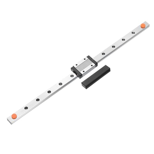 sourcing map MGN12 330 mm Linearführungsschiene mit MGN12H Gleitschlitten Block und Kunststoff Mini MGN12 Linearführung für DIY 3D-Drucker und CNC-Maschine, Schwarz von sourcing map