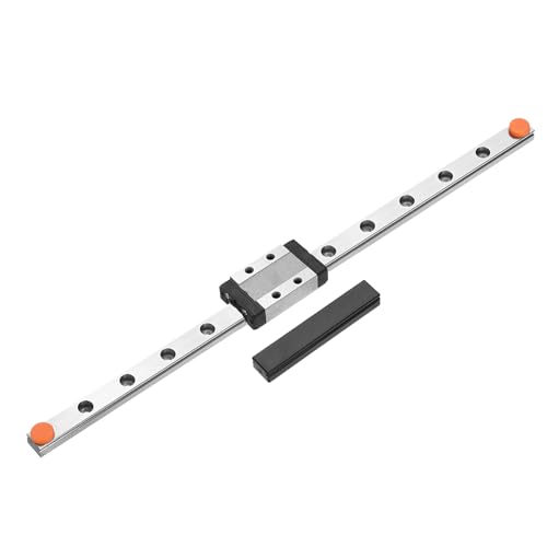 sourcing map MGN9 250mm Linearführungsschiene mit MGN9C Gleitschlitten Block und Kunststoff Mini MGN12 Linearführung für DIY 3D Drucker und CNC Maschine, Schwarz von sourcing map
