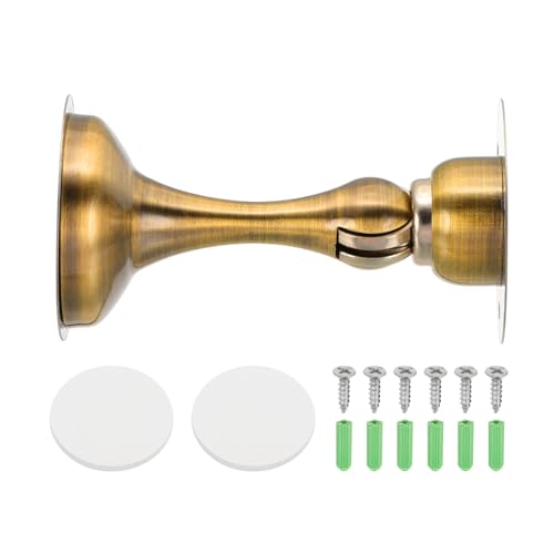 sourcing map Magnetische Türstopper, Edelstahl-Türstopper, Wandmontage, Türhalter halten Türen offen für Zuhause, Büro, Schrank (Goldbronze) von sourcing map