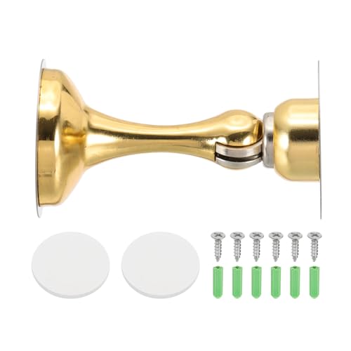 sourcing map Magnetische Türstopper, Edelstahl-Türstopper, Wandmontage, Türhalter halten Türen offen für Zuhause, Büro, Schrank (Goldton) von sourcing map