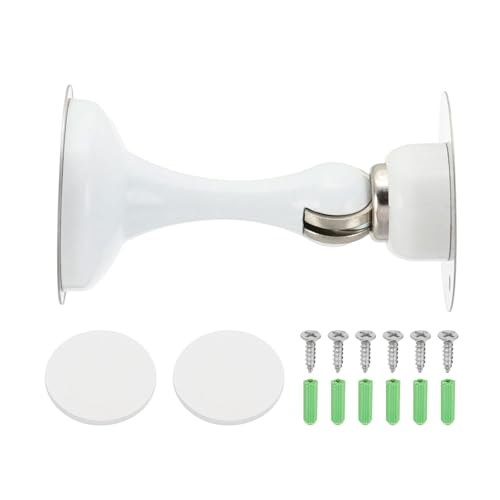 sourcing map Magnetische Türstopper, Edelstahl-Türstopper, Wandmontage, Türhalter halten Türen offen für Zuhause, Büro, Schrank (weiß) von sourcing map