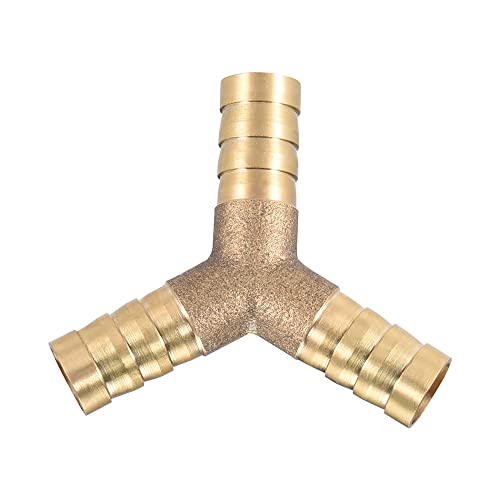 sourcing map 10mm oder 3/8 Zoll ID Messing Schlauchanschluss, Y-förmig Schlauchtülle, 3-Wege Schlauchverschraubung sourcing map 10mm oder 3/8 Zoll ID Messing Schlauchanschluss, Y-förmig Schlauchtülle, 3-Wege Schlauchverschraubung von sourcing map