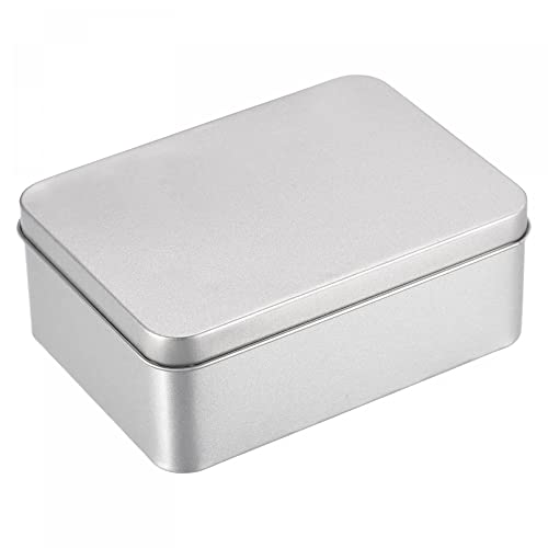 sourcing map Metall-Blechbox, 12,5 x 9 x 4,8 cm, rechteckig, leer, Weißblech-Behälter mit Deckel, silberfarben, für Heimorganisator, Kerzen, Geschenke, Autoschlüssel, Bastelaufbewahrung sourcing map Metall-Blechbox, 12,5 x 9 x 4,8 cm, rechteckig, leer, Weißblech-Behälter mit Deckel, silberfarben, für Heimorganisator, Kerzen, Geschenke, Autoschlüssel, Bastelaufbewahrung von sourcing map