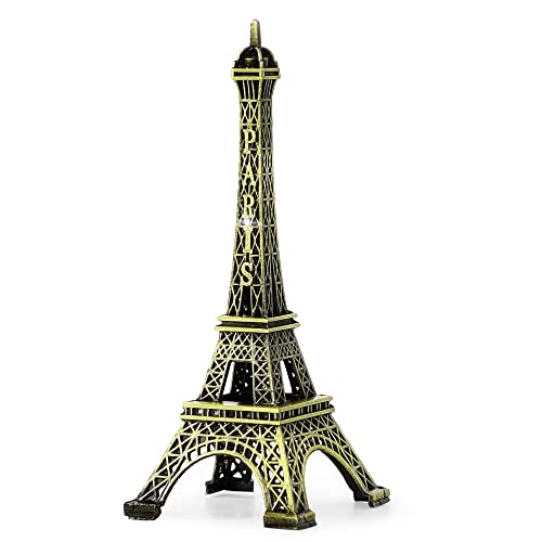 sourcing map Metall Eiffelturm Kunsthandwerk Frankreich Souvenir Mini Eiffelturm Modell 10cm Bronze Ton von uxcell