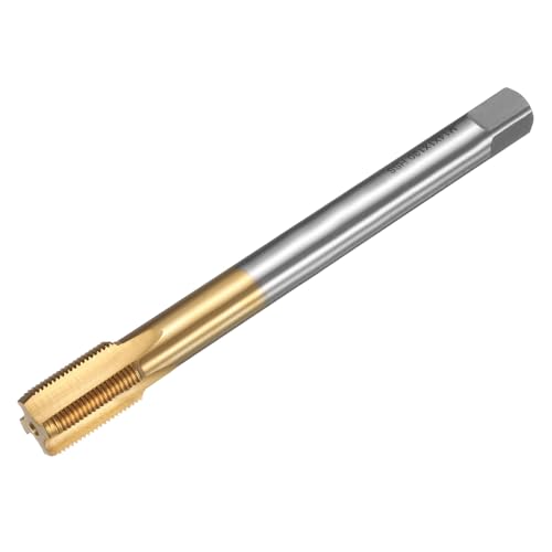 sourcing map Metrischer Gewindebohrer M14 x 1 H2 130 mm gerade Nut-Gewinde-Fräsmaschine Gewindebohrer Gewindeschneidwerkzeug von sourcing map