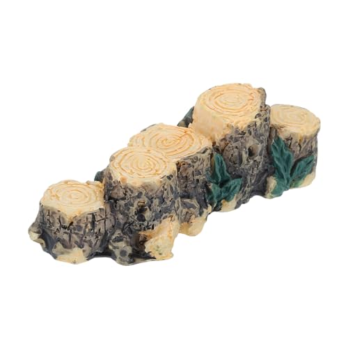 sourcing map Miniatur Baumstumpf Hocker Wurzelstumpf Mikro Bonsai Puppenhaus für Aquarium Landschaftsdekoration Garten Dekoration Grau 1 Stück von sourcing map