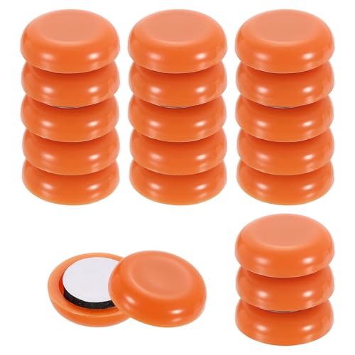 sourcing map Möbelgleiter, 1,9 cm, rund, selbstklebend, für Teppiche, Fliesen, Vinyl, Hartholzböden, Orange, 20 Stück von sourcing map