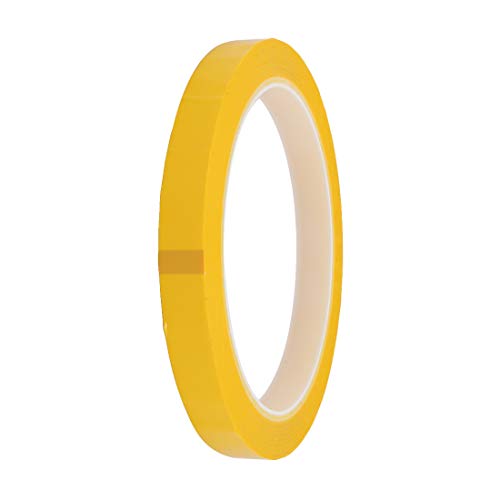 sourcing map Mylar Band 12mm Breite 50m Länge Einseitig Stark Selbstklebend Klebeband Gelb von sourcing map