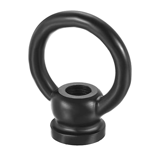 sourcing map Ösenmutter 50kg max. Belastung M10 Gewinde Ringform Weibliche Schlaufe für Hängelampe Kronleuchter Eisen Schwarz von sourcing map