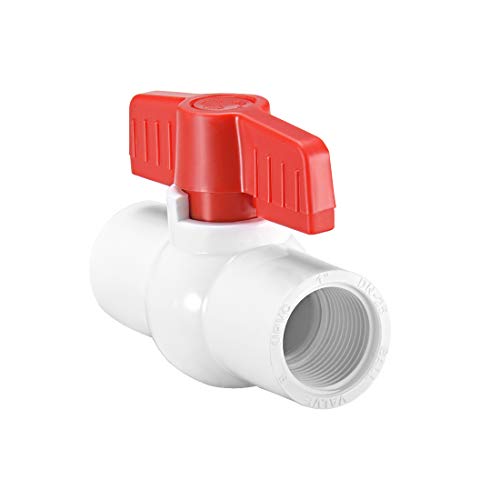 sourcing map PVC Wasserhahn für Wasserhahn mit Kugelhahn 1" Innenlochdurchmesser Rot Weiß von sourcing map
