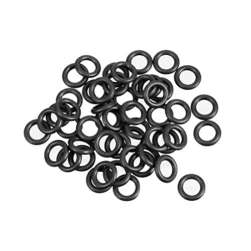 sourcing map Packung mit 50 Nitrilkautschuk O-Ringe 7mm OD 4mm ID 1,5mm Breite metrische Dichtung Dichtungsring Dichtungen von sourcing map