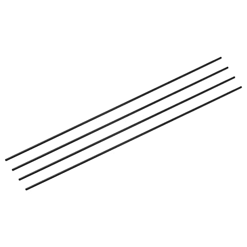 sourcing map Packung von 4 Kohlefaser Stange 1mm x 150mm für RC Flugzeug DIY Werkzeug Flügelrohr für Verstärkungsstäbe Kohlefaserstab Rundstäbe von sourcing map