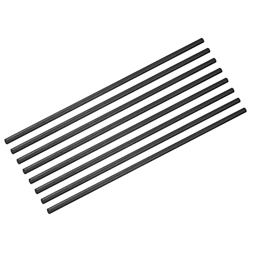 sourcing map Packung von 8 Kohlefaser Stange zur Flügelverstärkung 3.5mm x 150mm für Verstärkungsstäbe DIY Werkzeug Flügelrohr von sourcing map