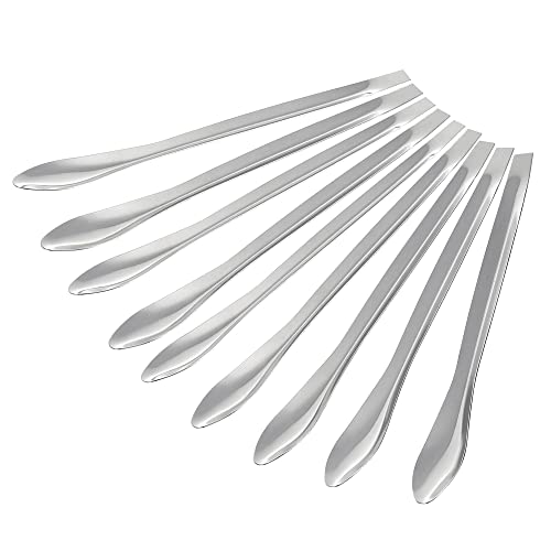 sourcing map Paket mit 15 Mikro Löffel 5.51" 201 Edelstahl Pulver Probelöffel für Labor Silber von sourcing map