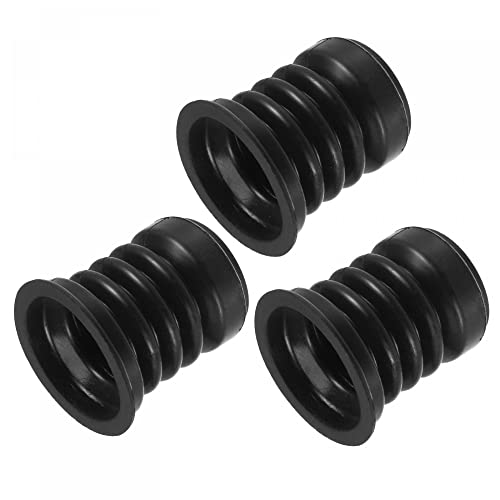 sourcing map Paket mit 3 Waschmaschine Abflussrohr Silikon Dichtung für Küche 46mm Schwarz von sourcing map