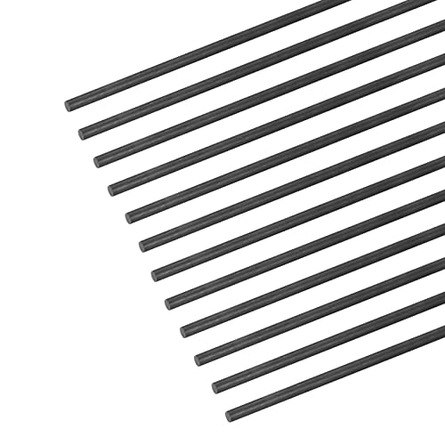 sourcing map Paket von 12 Kohlefaser Stab für RC Flugzeug DIY Rohr Quadcopter Arm 3mmx100mm von sourcing map