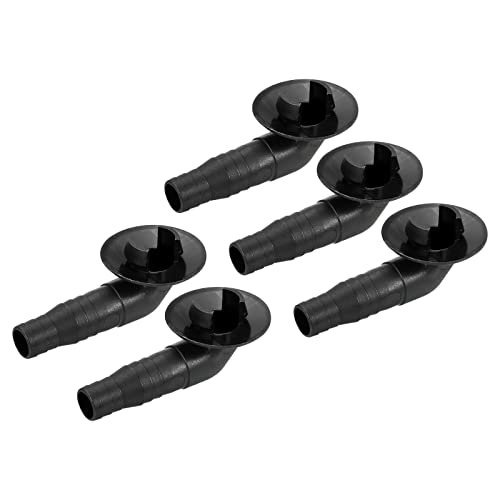 sourcing map Paket von 5 Klimagerät Abfluss Steckverbinder 19mm Winkel für Fenster AC Schwarz von sourcing map