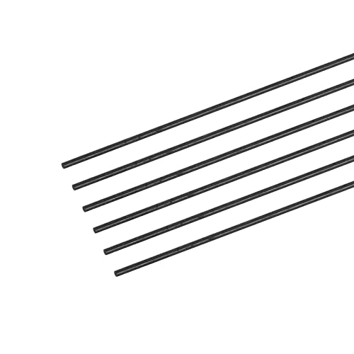 sourcing map Paket von 6 Kohlefaser Stab für RC Flugzeug DIY Rohr Quadcopter Arm 1mmx300mm von sourcing map