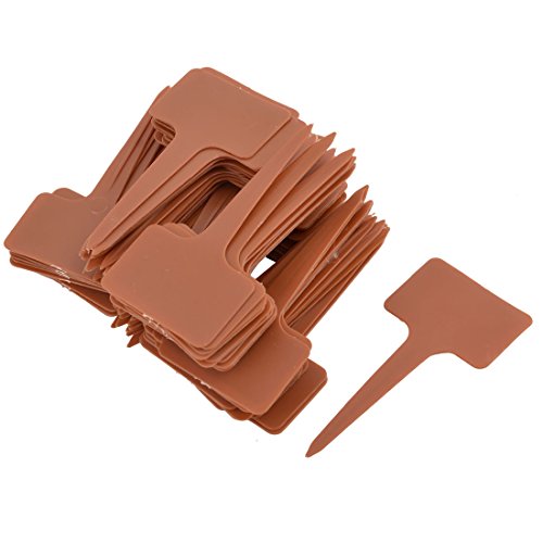 sourcing map Pflanzenschilder 100stk Garten Kunststoff T-Form Pflanze Etikette Hersteller Zeichen braun de von sourcing map