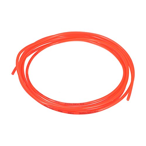 sourcing map Pneumatischer Luftschlauch 4mm OD x 2,5mm ID 3 Meter PU Polyurethan Luftkompressor Schlauch Orange von sourcing map
