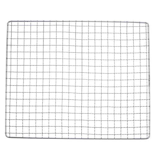 sourcing map Quadratische Grillnetze 12,6" x10,2 Edelstahl Kreuz Draht Grillroste Matte zum Backen Rauchen Holzkohle Grillen Braten von sourcing map