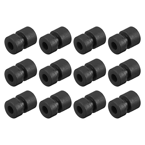 sourcing map RC Vibrationsschutz Gummi Bälle für RC F4 F7 Flugregler M2x6.6mm Stoßdämpfung Bälle (Schwarz) 12Pack von sourcing map