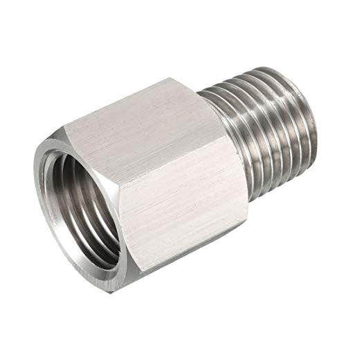 sourcing map Reduzierrohrverbindungsadapter 1/4 G Stecker auf M14 Steckerdose Edelstahl sourcing map Reduzierrohrverbindungsadapter 1/4 G Stecker auf M14 Steckerdose Edelstahl von sourcing map