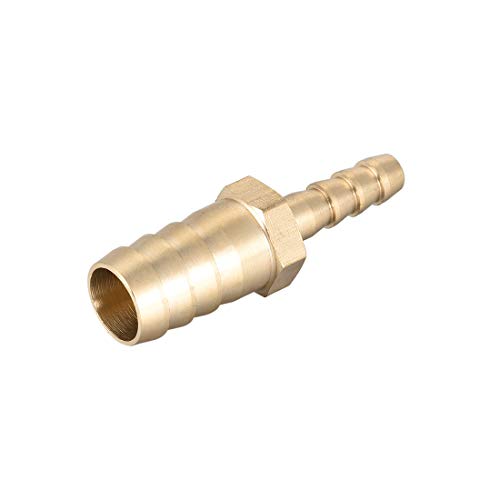 sourcing map Reduzierstück mit gerader Messingverschraubung, passend für Schlauch-ID 12 mm bis 6 mm von sourcing map