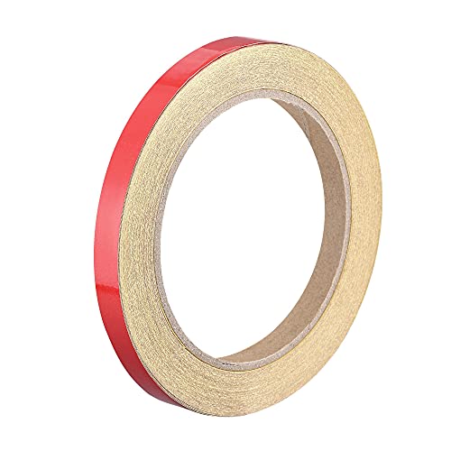 sourcing map Reflektierendes Klebeband 10 mm x 25 m wasserdichtes Warnband für Fahrräder, Wohnmobile und Bootsstreifen im Freien rot von sourcing map