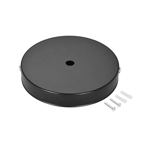 sourcing map Retro Licht Baldachin Kit Wandleuchte Lampe Platte Halterung 120mm 4.7 Zoll Schwarz von sourcing map