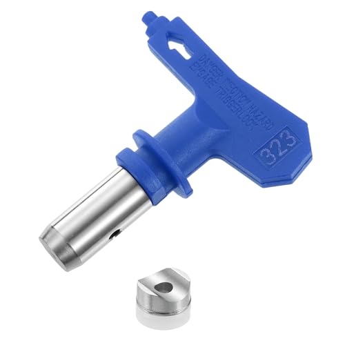 sourcing map Reversible Spray Tips for Airless Sprayer 323 Paint Spray Nozzle Tips Sprayer Machine Parts for Home Garden Building Fences, Blue von sourcing map