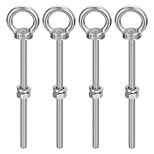 sourcing map Ringschraube, 4 Sets M6 x 100 mm Ringschraube mit Mutter Unterlegscheibe 304 Edelstahl Schulter Hebering Augenschraube zum Aufhängen von Gegenständen sourcing map Ringschraube, 4 Sets M6 x 100 mm Ringschraube mit Mutter Unterlegscheibe 304 Edelstahl Schulter Hebering Augenschraube zum Aufhängen von Gegenständen von sourcing map