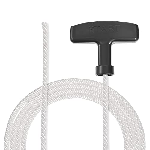 sourcing map Rückstoßstartseil mit Griff 5mm Durchm. 1,3 Meter 4ft Ployester Zugschnur für 173F 188F 190F Rasenmäher Trimmer Motorteil von sourcing map