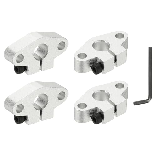 sourcing map SHF10 Aluminium Linear Rod Rail Shaft Support, 10mm ID Linear Rail Mounting Bracket Motion Rod Clamping Guide Support for 3D Printer, Pack of 4 sourcing map SHF10 Aluminium Linear Rod Rail Shaft Support, 10mm ID Linear Rail Mounting Bracket Motion Rod Clamping Guide Support for 3D Printer, Pack of 4 von sourcing map