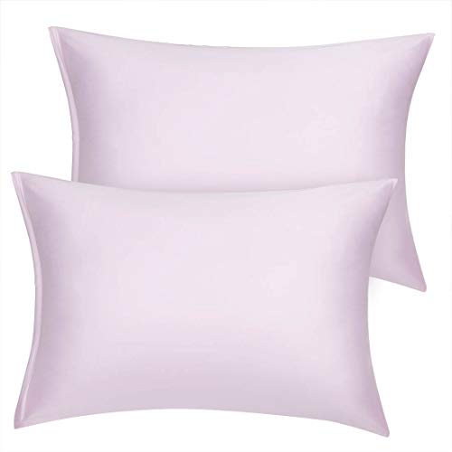 sourcing map Satin Kissenbezug Set Kissenbezüge 2er Kissenhülle Set hochwertige Kopfkissenbezug mit Reißverschluss aus Mikrofaser pflegeleicht weiche und leicht Dunkelgrau 51x36cm von sourcing map