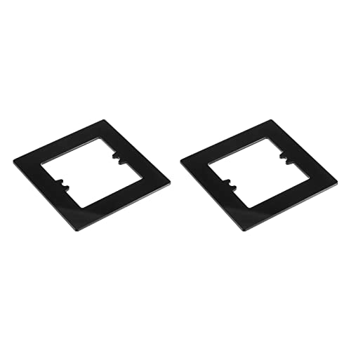 sourcing map Schalterumrandung Platte Wandpaneel Dekoration Single Gang Acryl Schwarz 110 mm x 110 mm für Home Office 2 Stück von sourcing map