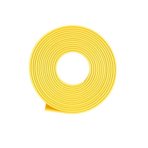 sourcing map 1m Länge Schrumpfschlauch 11mm Durchmesser, 17mm Flachbreite, 2:1 Verhältnis Isolierschlauch Wasserdicht Schrumpfschläuche Gelb, Kabelschutzschlauch für Markierung Reparaturen von sourcing map