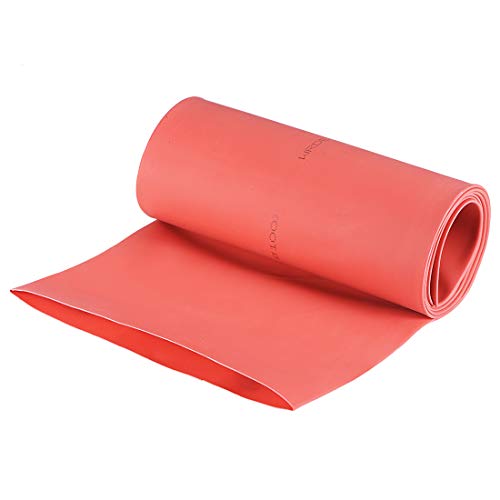 sourcing map Wasserdicht Schrumpfschlauch 100mm Durchm 162mm Flache Breite Schrumpfverhältnis 2:1 Kabelschutzschlauch for Elektrische Isolierung Schlauch 1m Länge PE Schrumpfschlauch Rot von sourcing map