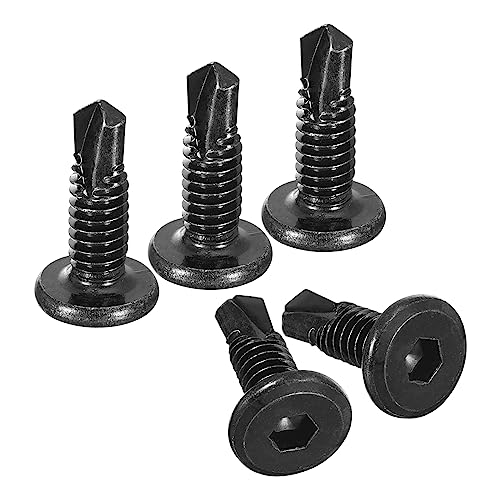 sourcing map Sechskant Steckdose Selbstschneidend Schrauben 1/4 x 3/4" 410 Edelstahl Blatt Metall Flach Kopf Bohrschraube 100Stk Schwarz sourcing map Sechskant Steckdose Selbstschneidend Schrauben 1/4 x 3/4" 410 Edelstahl Blatt Metall Flach Kopf Bohrschraube 100Stk Schwarz von sourcing map
