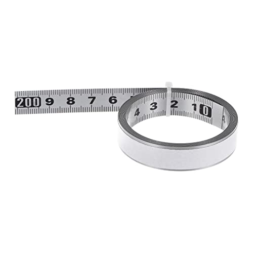 sourcing map Selbstklebende Maßband 200cm Metrische Edelstahl Rechts Nach Links Verbreitert Metall Klebrige Stahl Werkbank Lineal von sourcing map