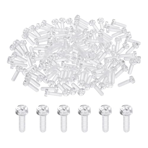 sourcing map Selbstschneidende Schrauben aus PC-Kunststoff, M3 x 10 mm, Kreuzschlitz-Rundkopfschrauben für Maschinenzubehör, transparent, 120 Stück sourcing map Selbstschneidende Schrauben aus PC-Kunststoff, M3 x 10 mm, Kreuzschlitz-Rundkopfschrauben für Maschinenzubehör, transparent, 120 Stück von sourcing map