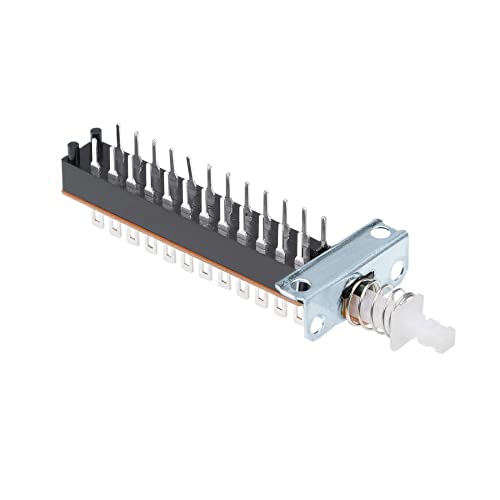 sourcing map Selbstsichernd Drucktasten Schalter 8PDT 8 Pole 24 Stift 1 Position von sourcing map