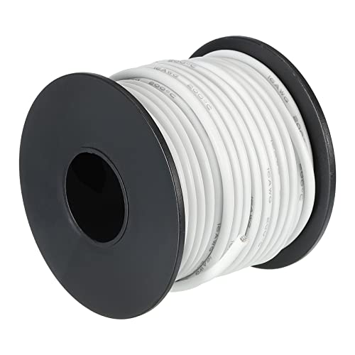 sourcing map 18AWG Elektrischer Draht 15 Meter Stromkabel 0,82 mm² Verzinntes Kupferkabel, Kfz Kabel Hohe Temperatur Litzenkabel Erdkabel Verlängerungskabel Klingeldraht für Kabelkanal, Weiß sourcing map 18AWG Elektrischer Draht 15 Meter Stromkabel 0,82 mm² Verzinntes Kupferkabel, Kfz Kabel Hohe Temperatur Litzenkabel Erdkabel Verlängerungskabel Klingeldraht für Kabelkanal, Weiß von sourcing map
