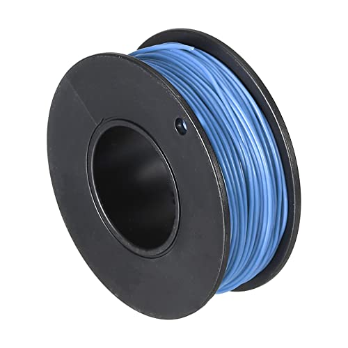 sourcing map 30AWG Elektrischer Draht 30 Meter Stromkabel 0,05 mm² Verzinntes Kupferkabel, Kfz Kabel Hohe Temperatur Litzenkabel Erdkabel Verlängerungskabel Klingeldraht für Kabelkanal, Blau von sourcing map