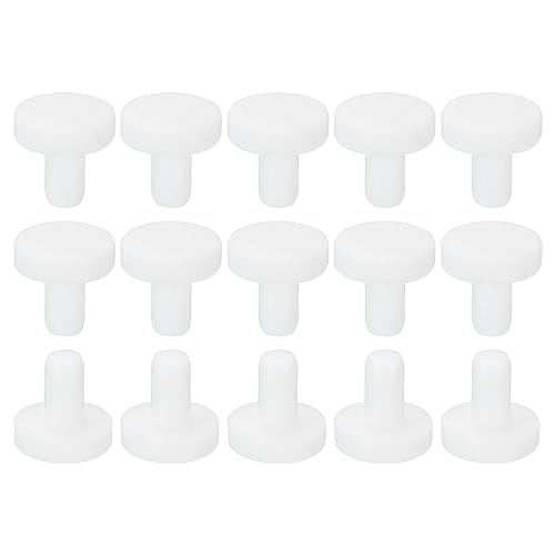 sourcing map Silikon Gummi Solid Stopfen Weich Flexibler Stopfen für 3.5-4mm Loch Weiß 15Stk von sourcing map