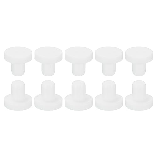 sourcing map Silikon Gummi Solid Stopfen Weich Flexibler Stopfen für 6.5-7mm Loch Weiß 15Stk von sourcing map